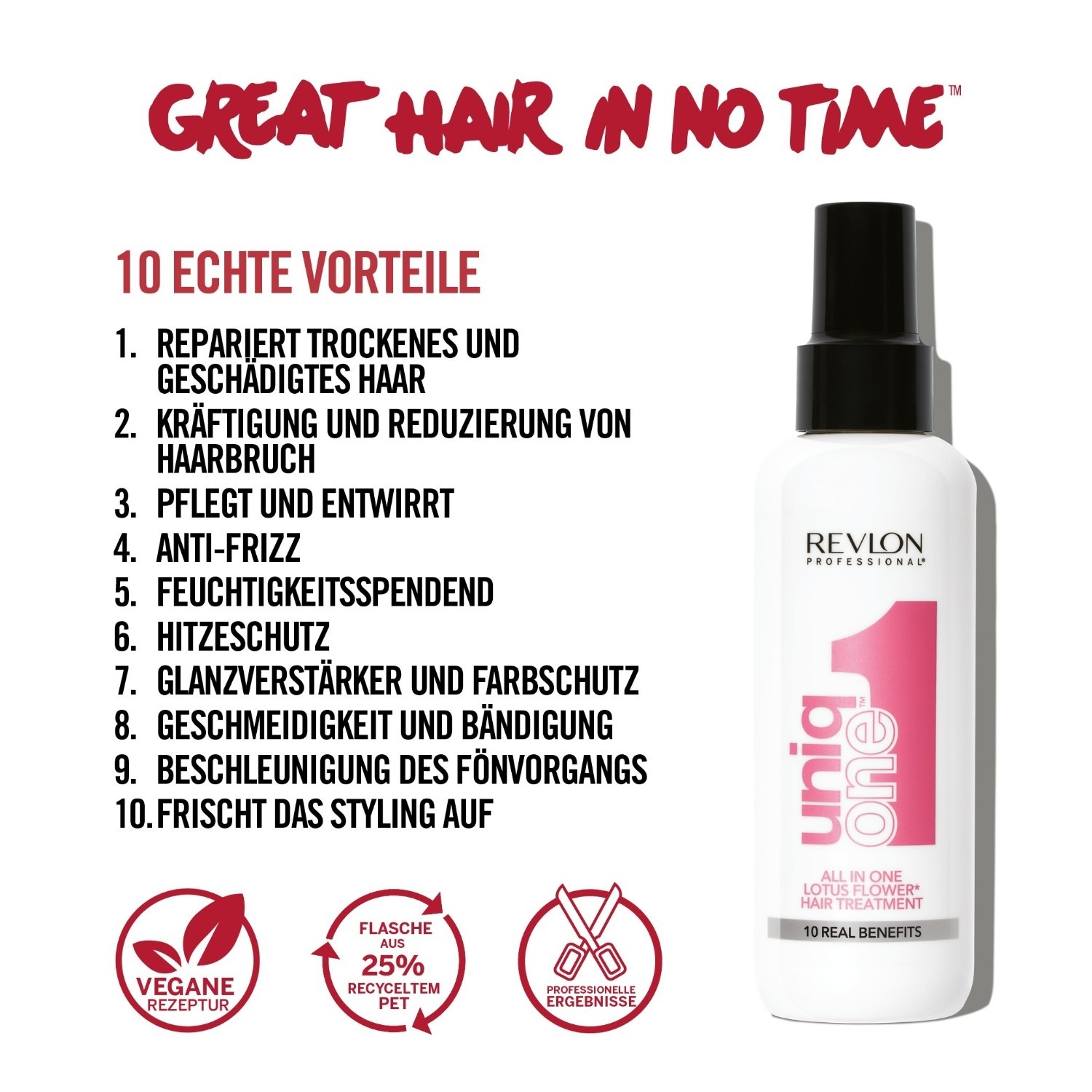 Revlon Professional Tepelne ochranný sprej UniqOne Hair Treatment Lotus Flower - 150 ml