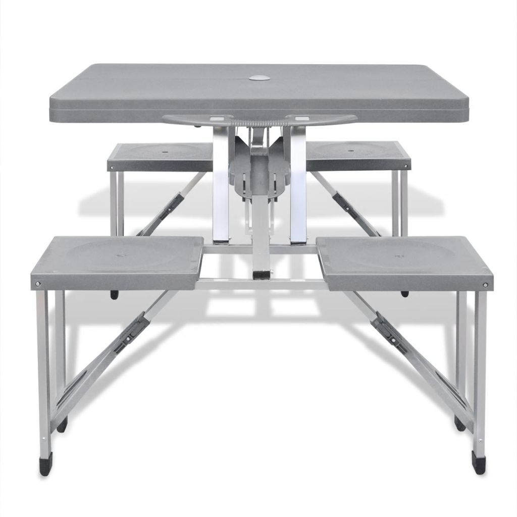 Conjunto de mesa dobrável para camping Vidaxl 30x27x40cm