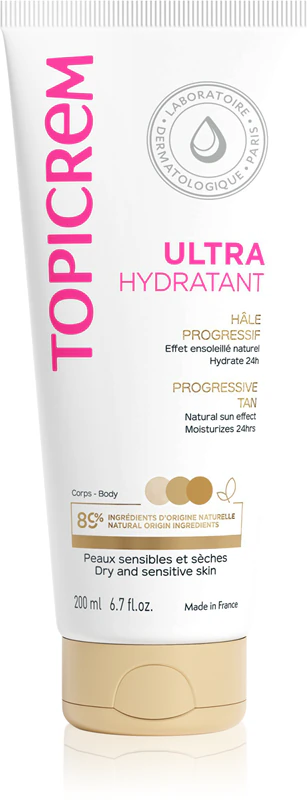 Topicrem UH BODY Ultra-Moisturizing Progressive Tan hydratačné samoopaľovacie mlieko pre suchú a citlivú pokožku