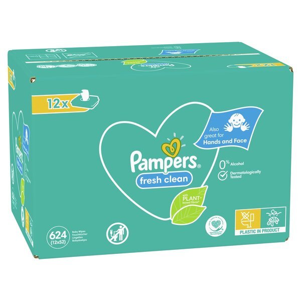 Памперс Фреш Клин влажне марамице за бебе<br>12 x 52 комада