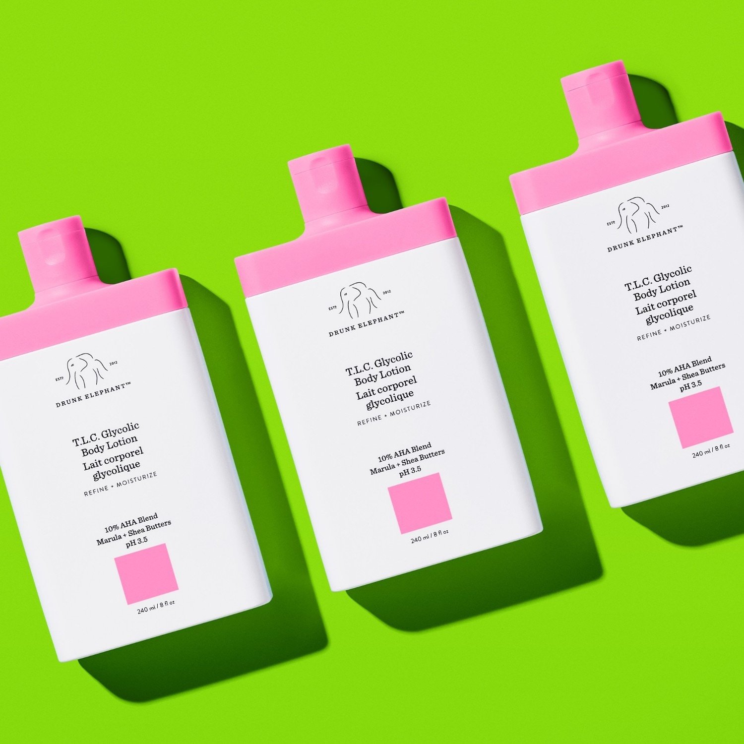„Drunk Elephant“ kūno losjonas TLC glikolio kūno losjonas – 240 ml