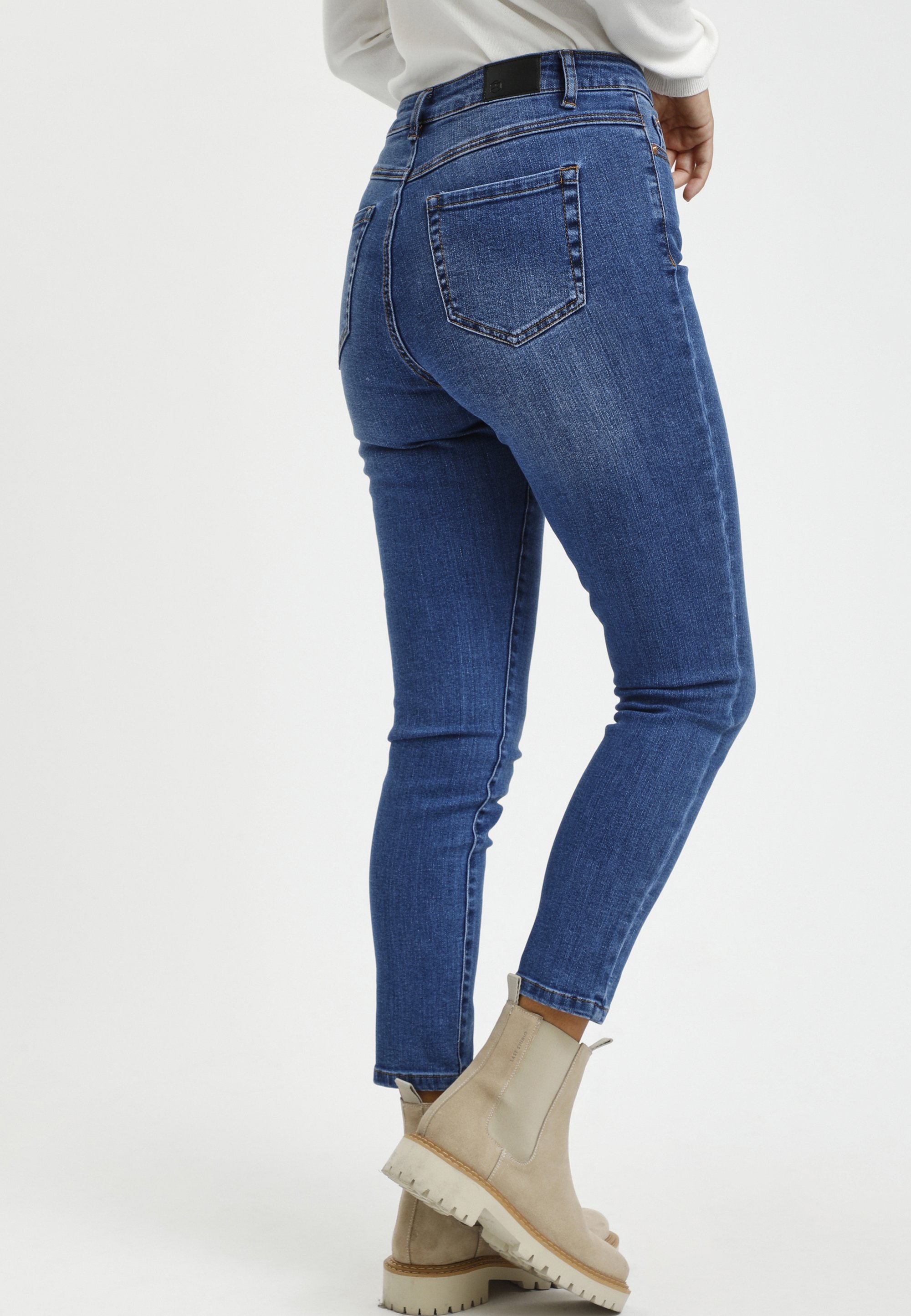 Kaffe KASINEM - Slim fit džíny - středně modrá džínovina