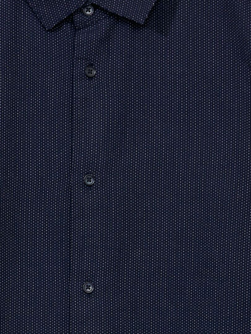 Katoenen shirt met patroon - BLAUW
