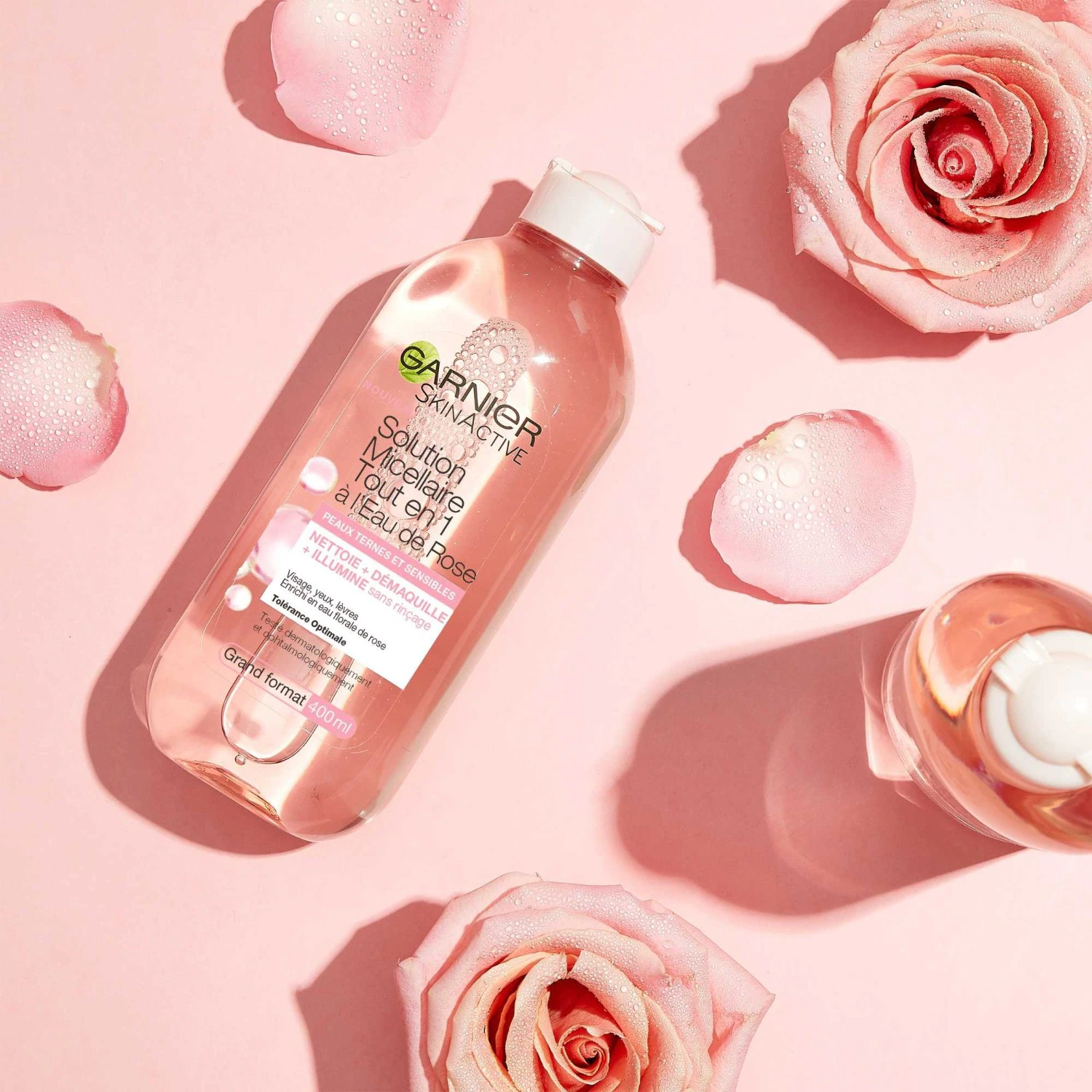 Garnier Eau Micellaire illuminatrice à l'Eau de Rose pour tous types de peaux même sensibles