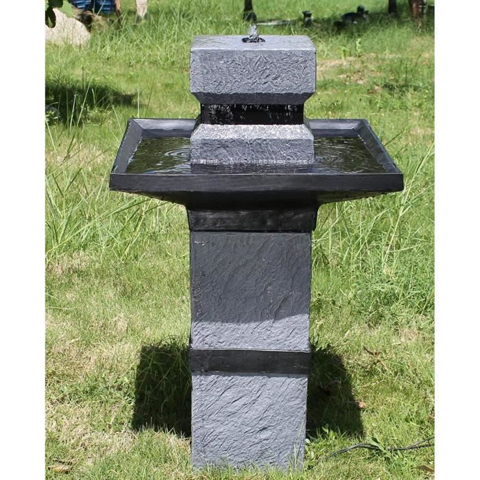 Wehmann Solar Fountain Asia Zengarten Fountain Complete Set for Garden and Terrace Day and Night!!!