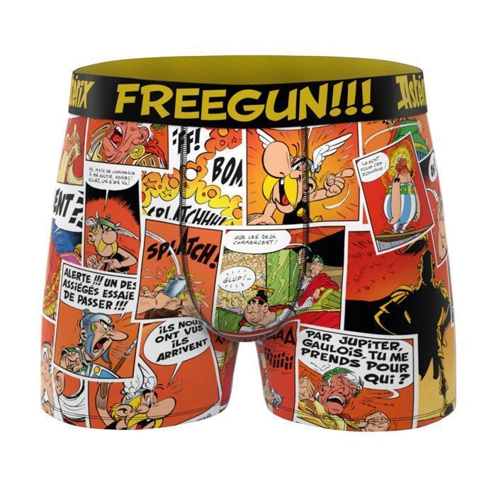 Calzoncillos bóxer Freegun Asterix para niño - Naranja (Paquete de 3)