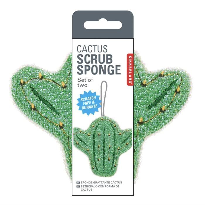 cactus scouring sponges - Kikkerland - White