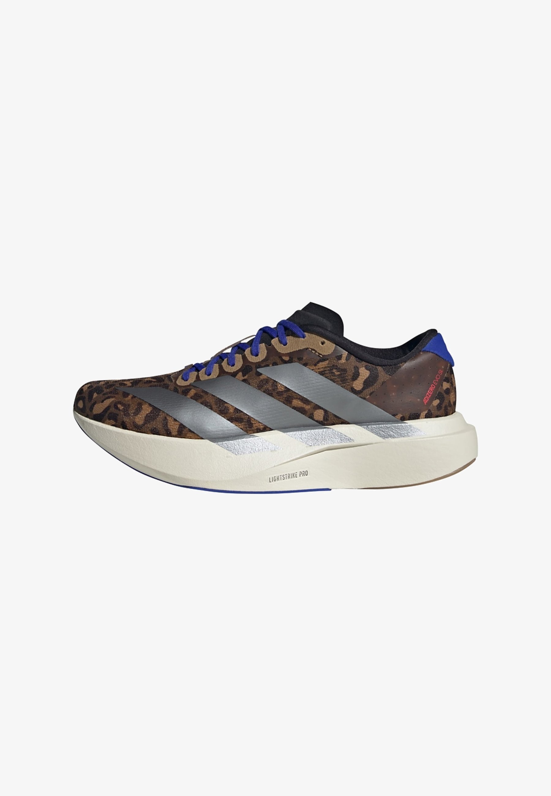 adidas Performance ADIZERO EVO SL W - Straßenlaufschuhe - gebraucht, braun-ironfarben mit Lucidblau