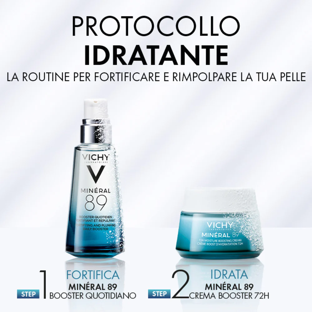 Mineral 89 Cofanetto Regalo Boost Idratazione con Minéral 89 Booster Siero + Minéral 89 Crema - Cofanetto Idratante, Siero viso idratante