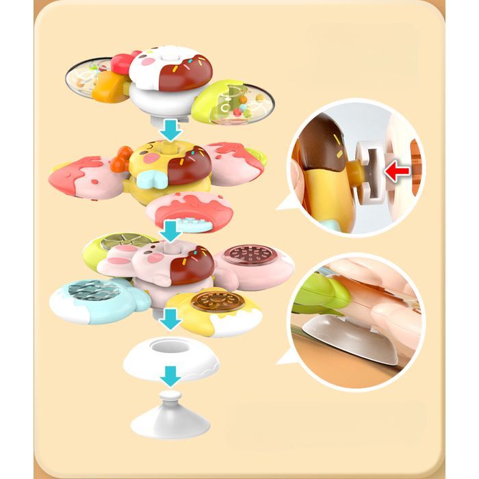 Juguete de actividades - XVX - Juguete de mesa - 3 piezas - Multicolor - Desarrollo sensorial del bebé