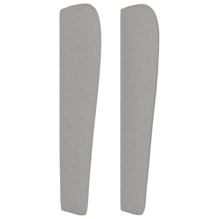 Cabecero - vidaXL - Gris claro - Tejido resistente - Altura regulable - Patas robustas