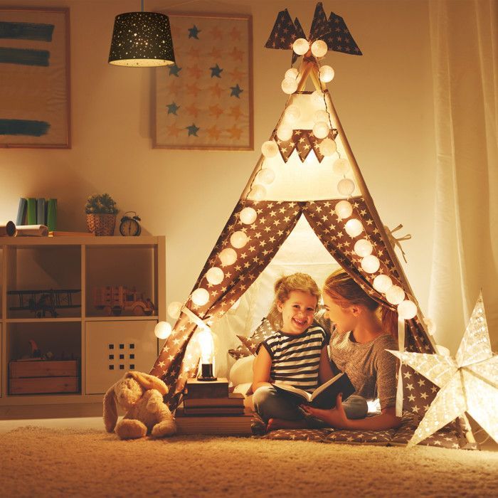 Relaxdays kinderkamerlamp met sterrenhemelpatroon, ronde lampenkap, kinderlampenkap, diverse kleuren