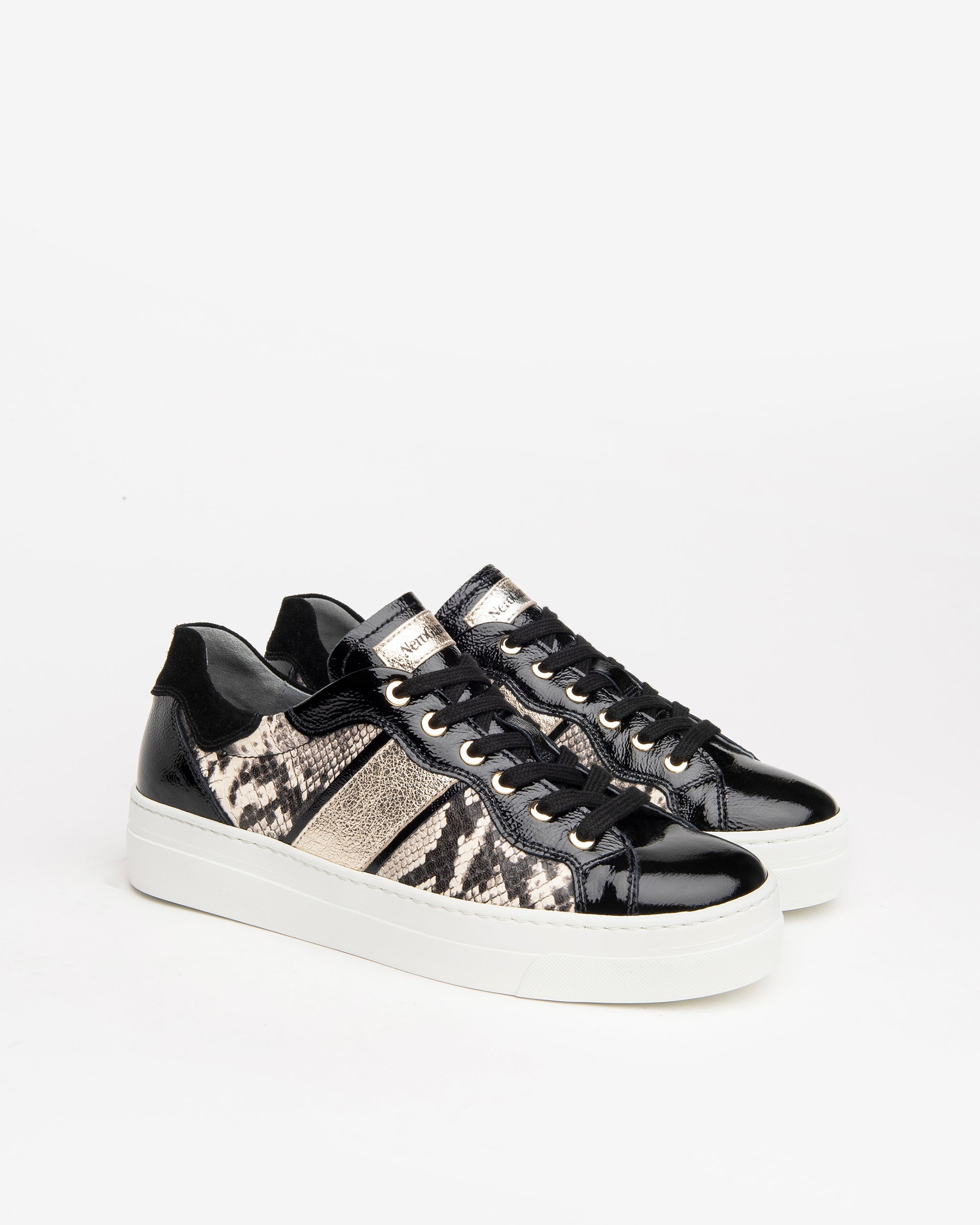  Baskets en cuir et daim pour femmes