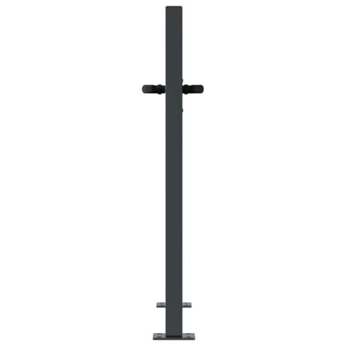 vidaXL Portail de Jardin, Portillon de Patio, Barrière de Sécurité, Porte d'Extérieure Terrasse, Anthracite 105x105 cm Acier 153167