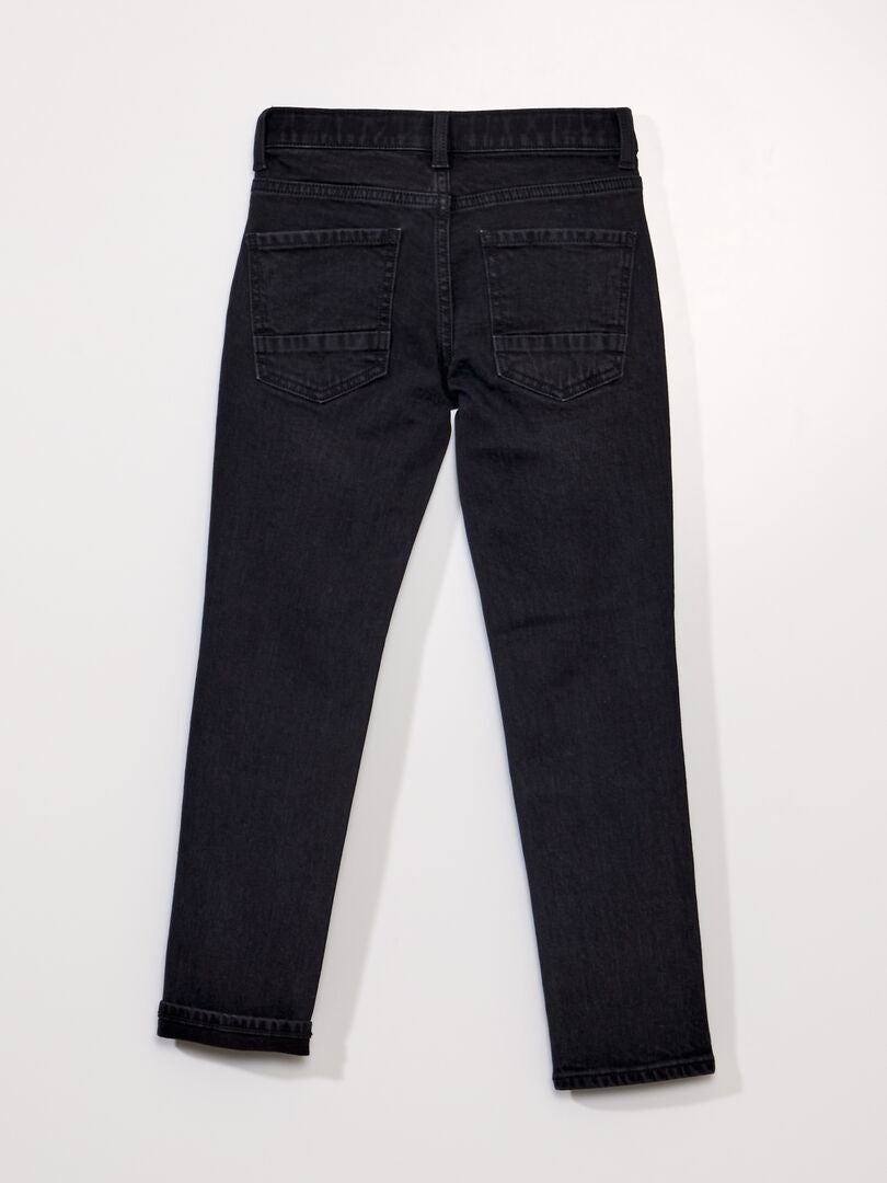 Jeansy Slim - 5 kieszeni - CZARNE