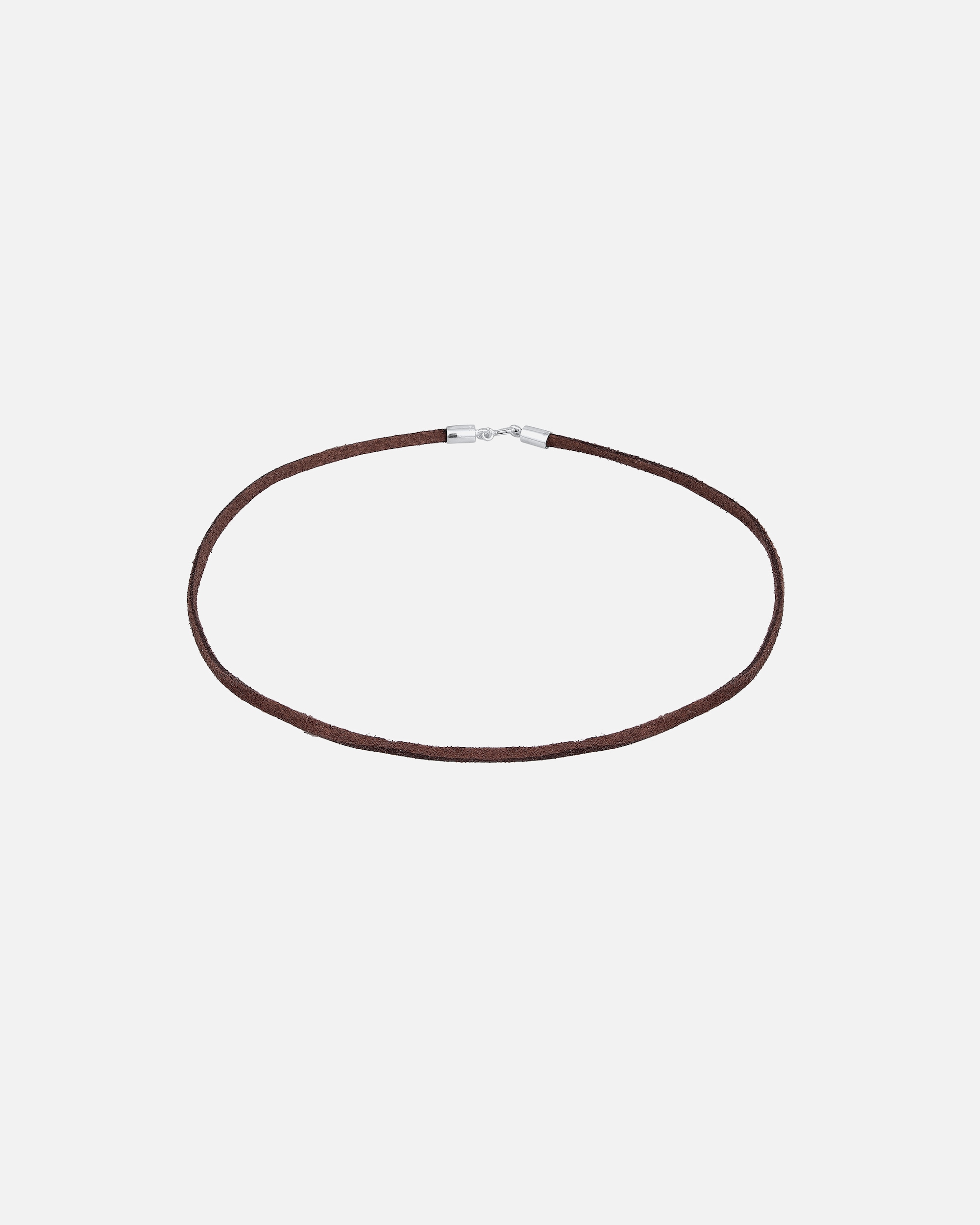 Elli Femmes choker basique en similicuir brun en argent sterling 925