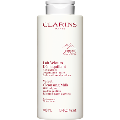 Clarins Velvet Cleansing Milk Alpine Golden Milk -puhdistusmaito hellävarainen meikinpoistoaine kaikille ihotyypeille 400 ml