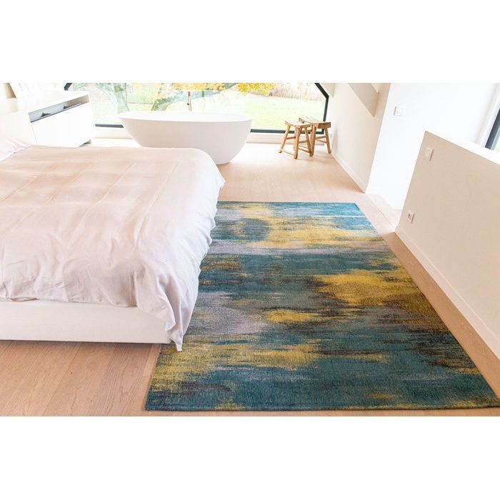 Monetti design - Atlantic eigentijds vloerkleed - Waterlelieblauw - 170 x 240 cm
