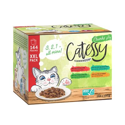 Catessy påsar XXL sparpaket 144 x 100 g