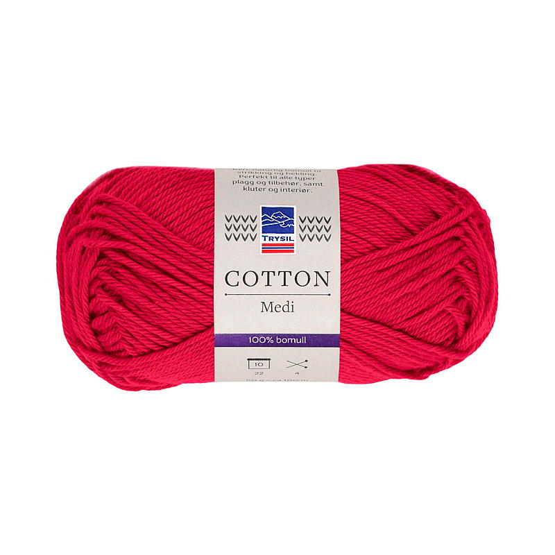Trysil Cotton Medi garn bomuld 100% bomuld, mørkerød