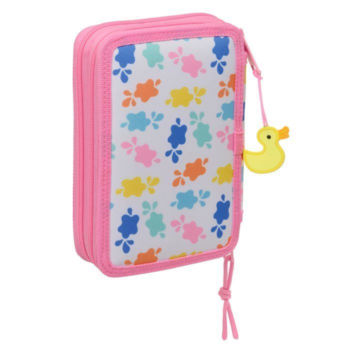 Astuccio scolastico per bambini - Safta - 29 strumenti inclusi - 12,5x4x19,5 cm - Multicolore - Poliestere - Chiusura con cerniera