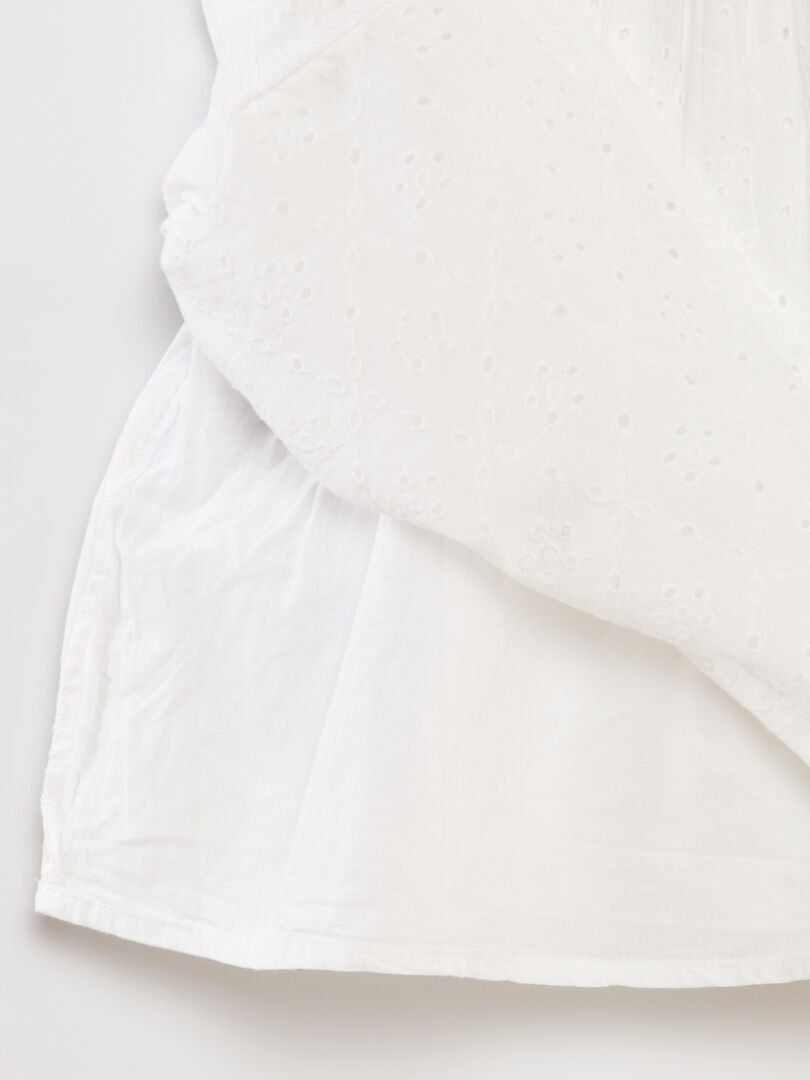 Vestido com costura inglesa - BRANCO