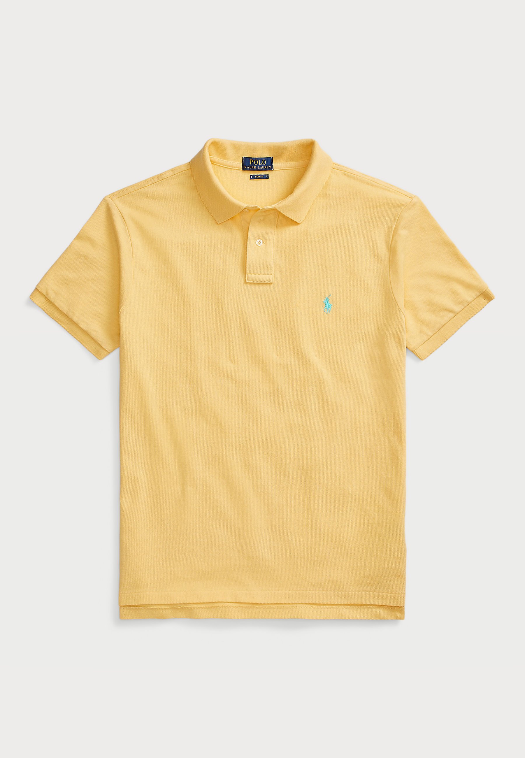 Polo Ralph Lauren SLIM FIT POLO SHIRT IN RETE - Polo - giallo mais