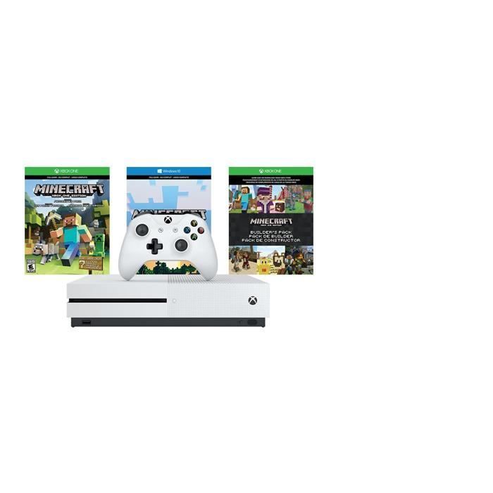 Thuisconsole - Microsoft - Xbox One S 500GB - Wit - Minecraft - Pakket