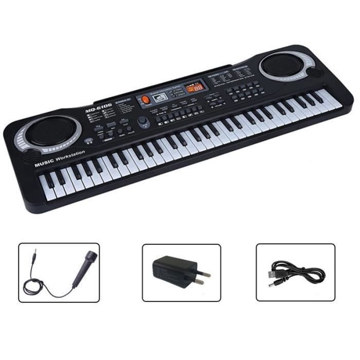 Teclado eletrônico - KENLUMO - 61 teclas - Brinquedo musical - Desenvolve a percepção - Para crianças