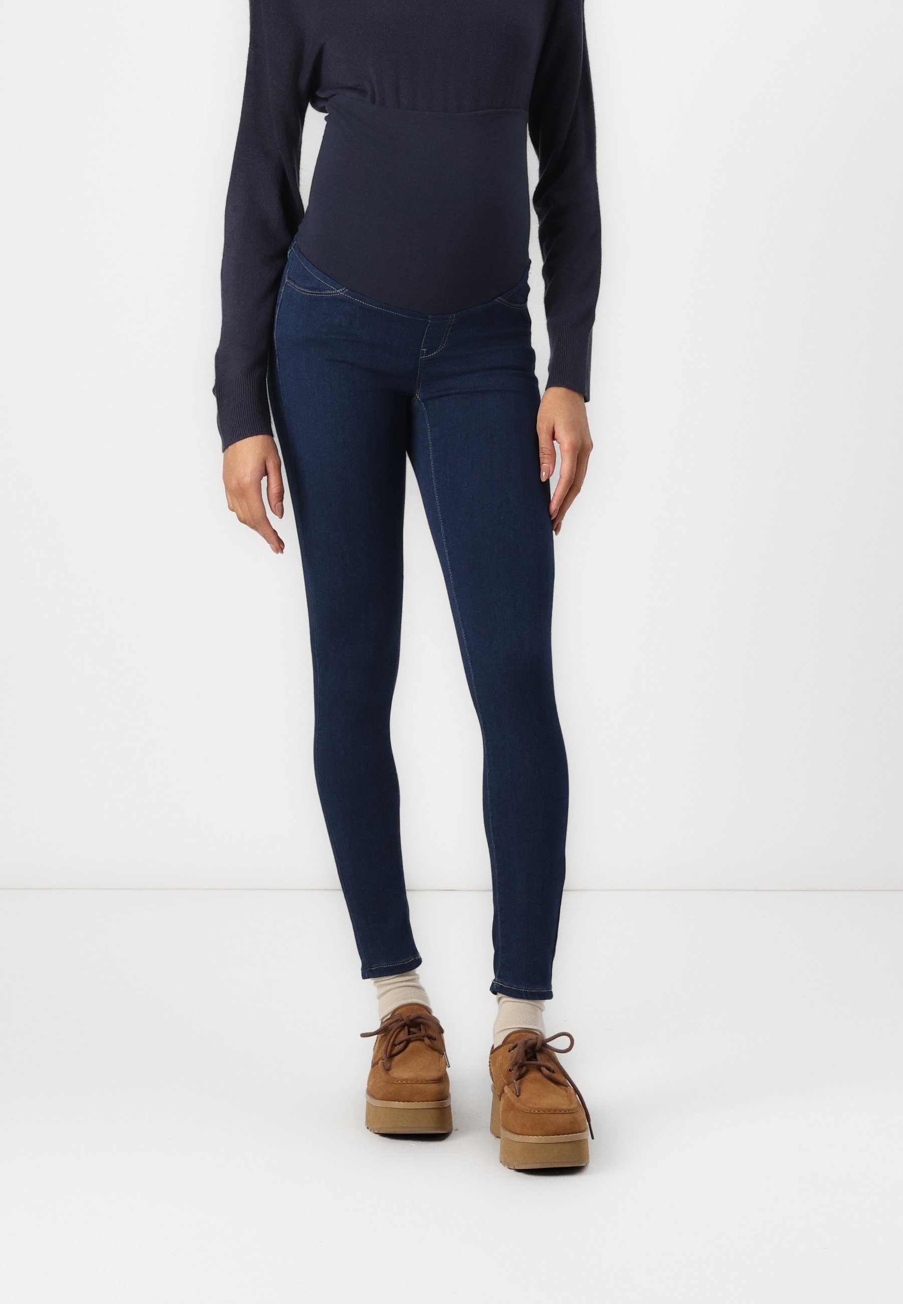 ONLY MATERNITY OLMRAIN LIFE - Skinny Fit jeans - donkerblauw