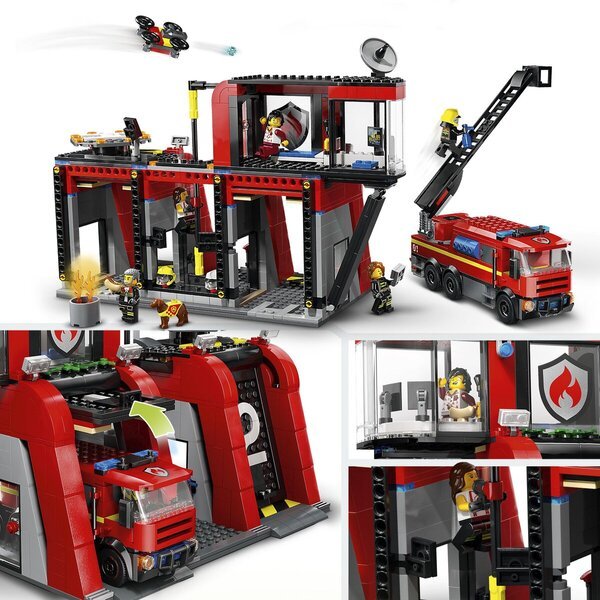 LEGO City 60414 Vatrogasna postaja i vatrogasno vozilo