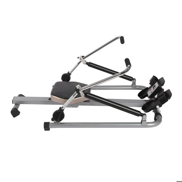 Vollständig mobiles und verstellbares hydraulisches Rudergerät mit weichem Sitz, LCD-Bildschirm und langer Ruderschiene, klappbar, Widerstand