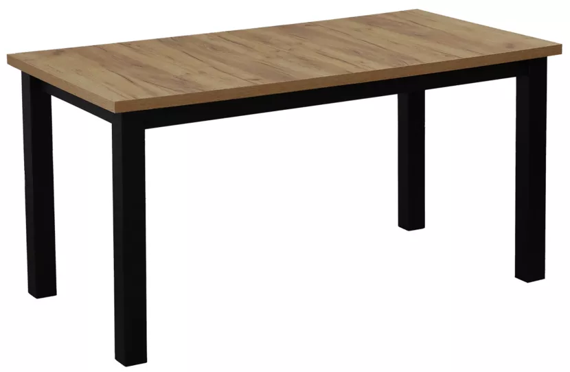 Stół kuchenny rozkładany LAP 150/190x80 Czarny/Dąb Craft