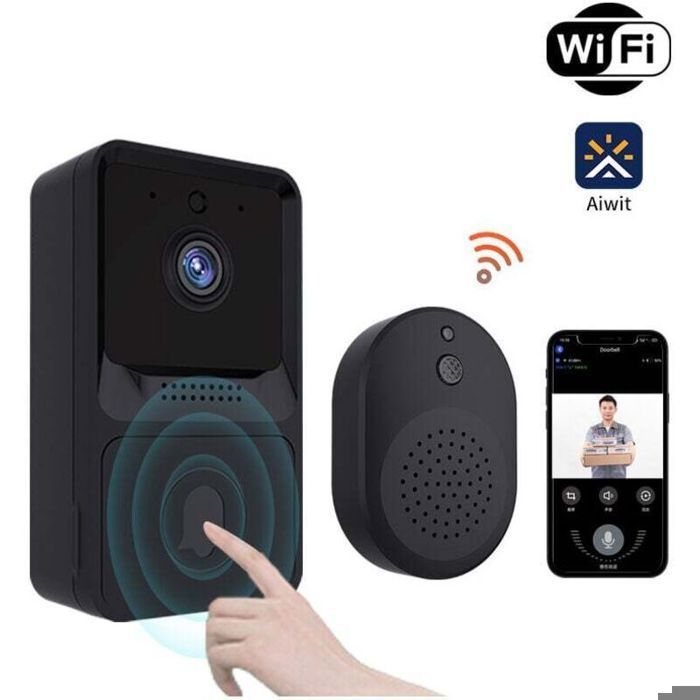 Timbre inalámbrico inteligente WiFi con cámara remota, videoportero, timbre inalámbrico HD Vision para el hogar.