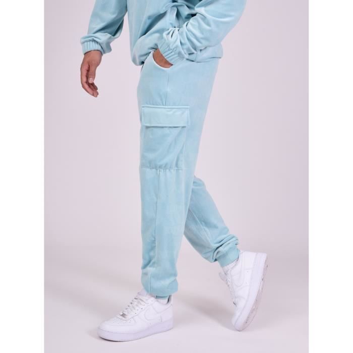 Jog pant en velour gaufré - PROJECT X PARIS - Homme - Turquoise - Fitness - Respirant