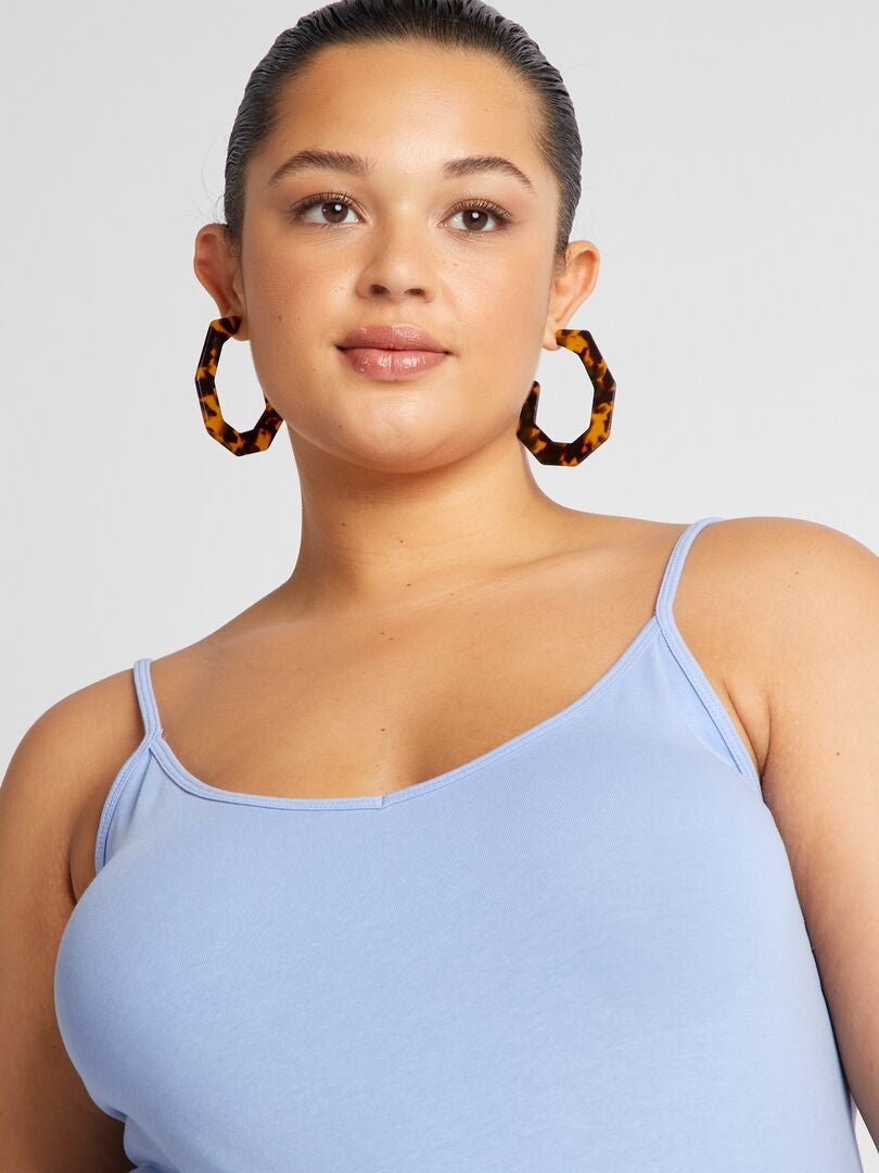 Tanktop met spaghettibandjes - Paars