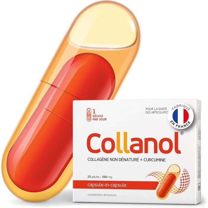 Collanol – eine Innovation für gesunde Gelenke. Flüssige Formel. 3D-Kollagen. Kurkuma-Mizellenextrakt – 100 Kapseln