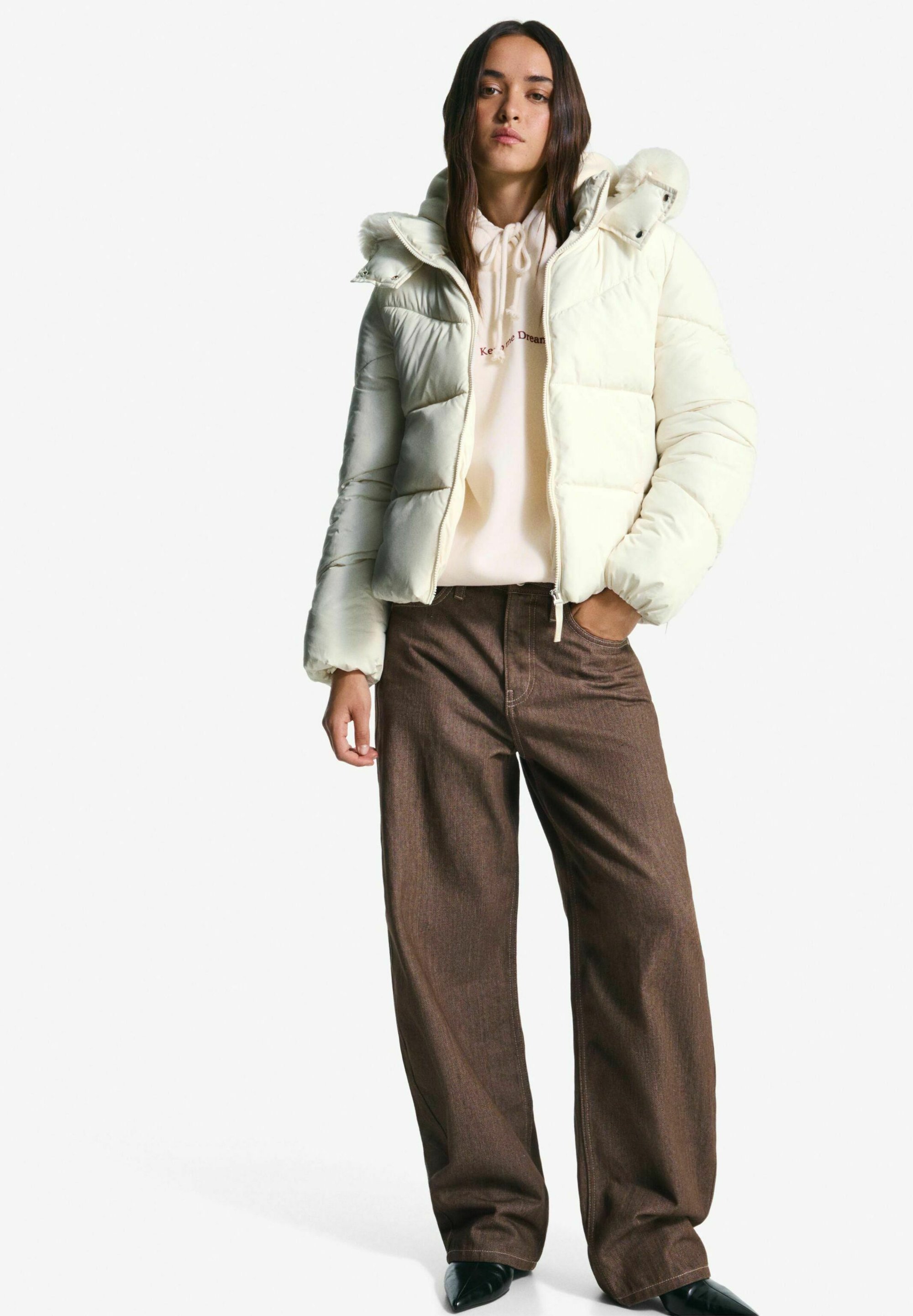 Giacca invernale Bershka - sabbia