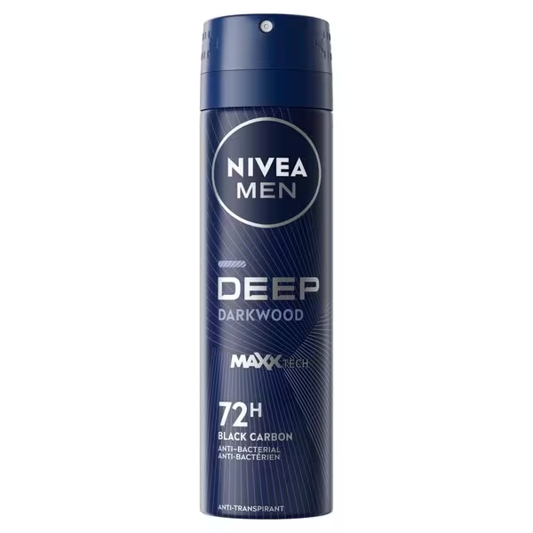 NIVEA Men Deep Black Carbon Dark Wood антиперспирант спреј 150 мл