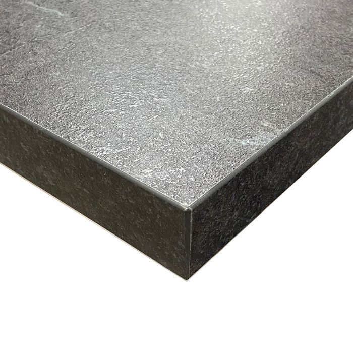Encimera laminada HPL color pizarra de 3000 x 650 x 38 mm con certificación FSC - Colección Signature de FORESTEA. Dimensiones: 2000 mm x 650 mm x 38 mm