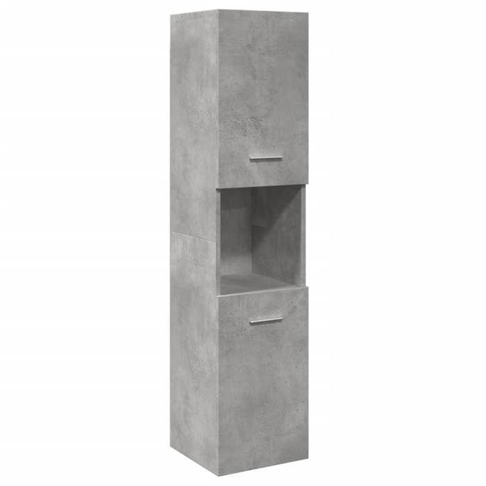 Grijze 3-delige badkamermeubelset, SARAZYJ, MODERN TOILET CABINET, betongrijs E1270