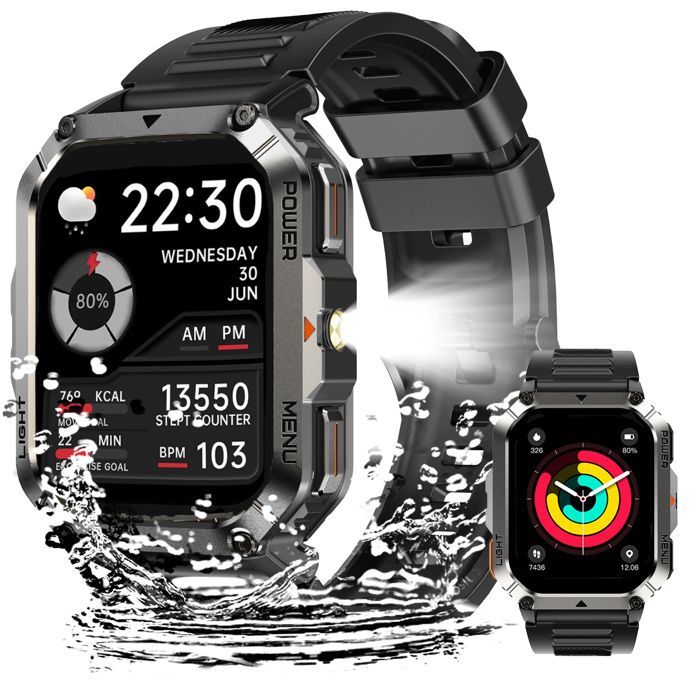 Blackview Montre Connectée Homme 900mAh Appel Bleutooth 2.01