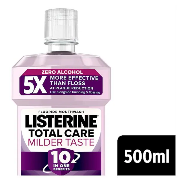 Listerine TotalCare Zero Alcohol Smooth Mint ústní voda 500ml
