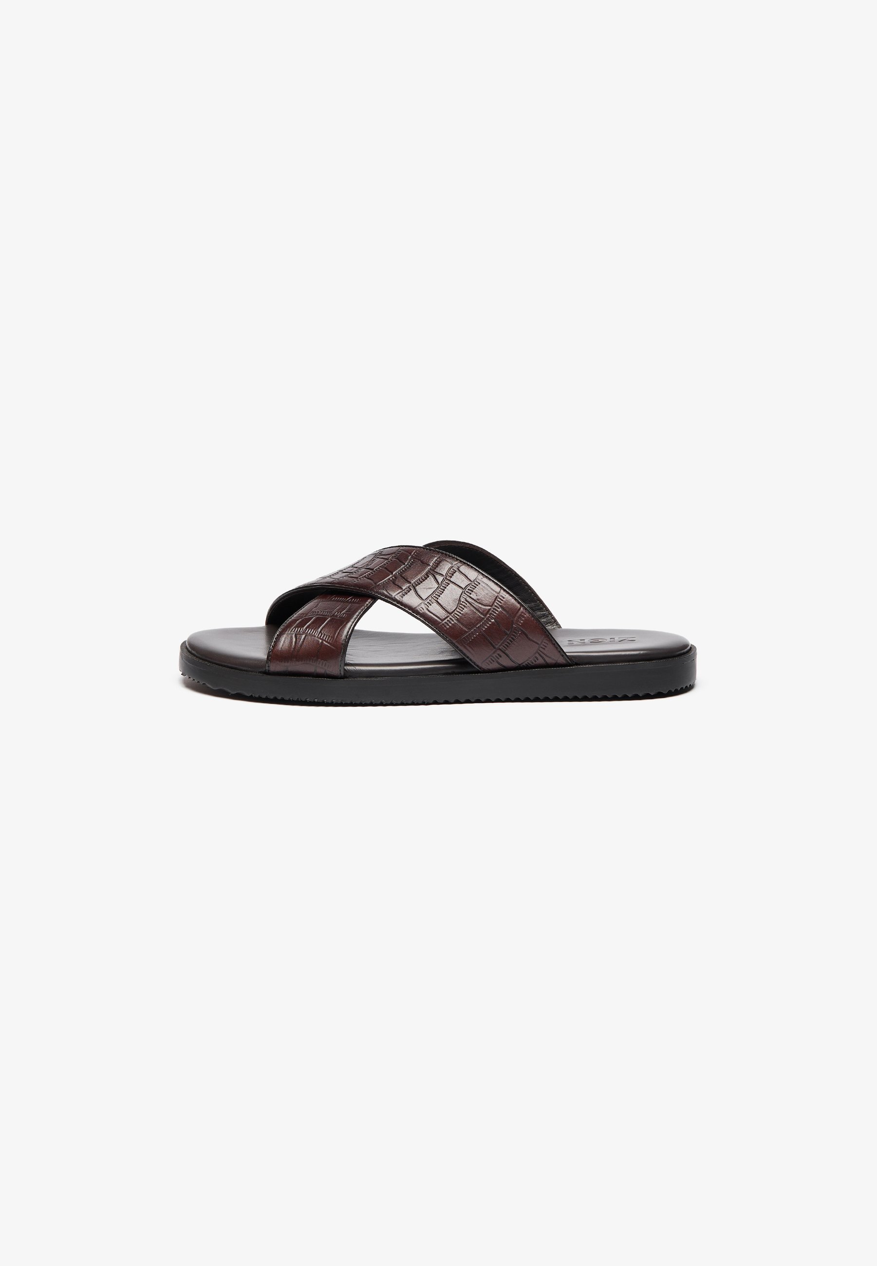 Zign LEATHER - Mules - marron foncé