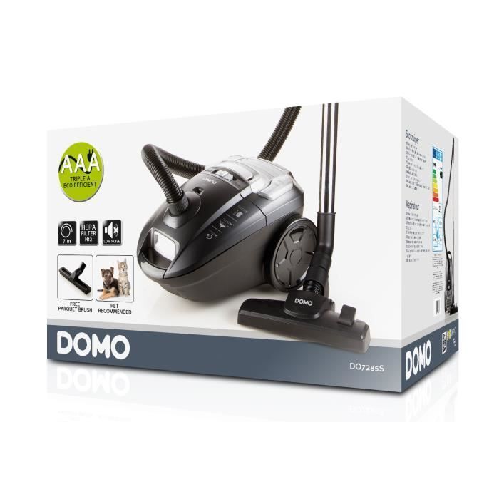 Aspiradora cilíndrica con bolsa DOMO DO7285S - 700 W - 69 dB - A - Gris