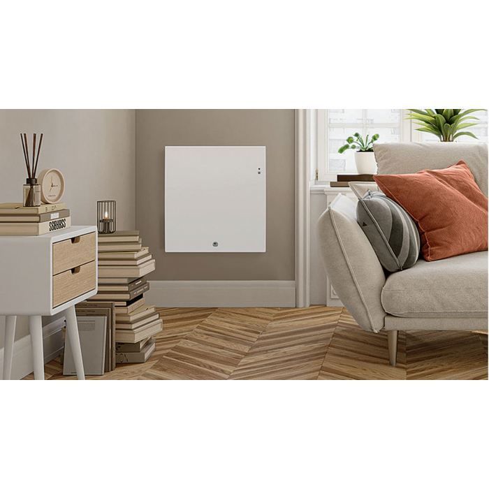 Radiador eléctrico inteligente horizontal INGENIO 4 de 1000 W, blanco mate - THERMOR - 479323
