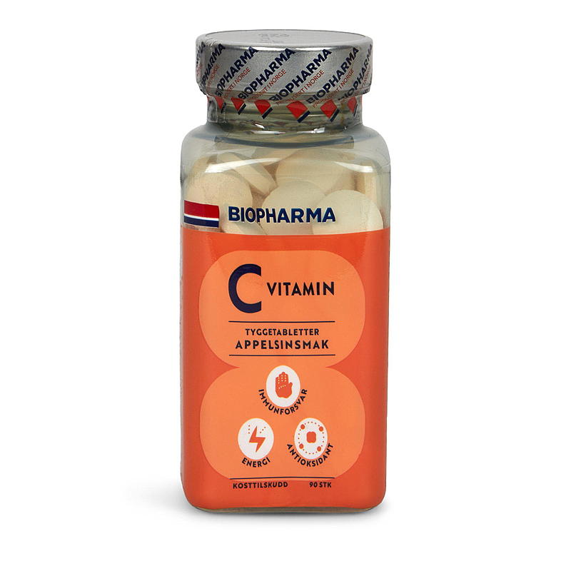 Biopharma Vitamine C 90 comprimés à croquer, orange, Biopharma