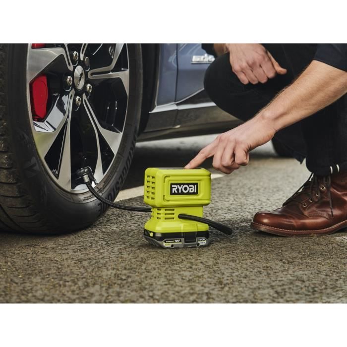 18V Compressor - RYOBI - RPI18-0 - Up to 11 bar - Comes with 3 inflation nozzles
