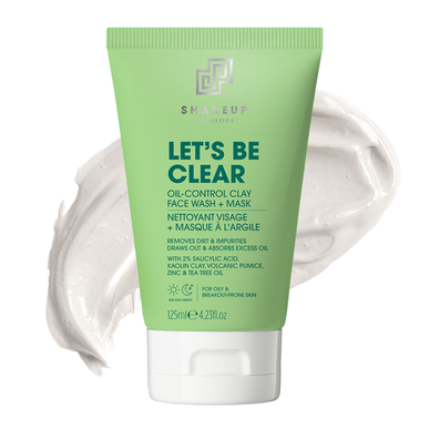 SHAKEUP Let's Be Clear Oil Control Wash Mask Čisticí maska 2 v 1 pro mastnou pleť 125 ml