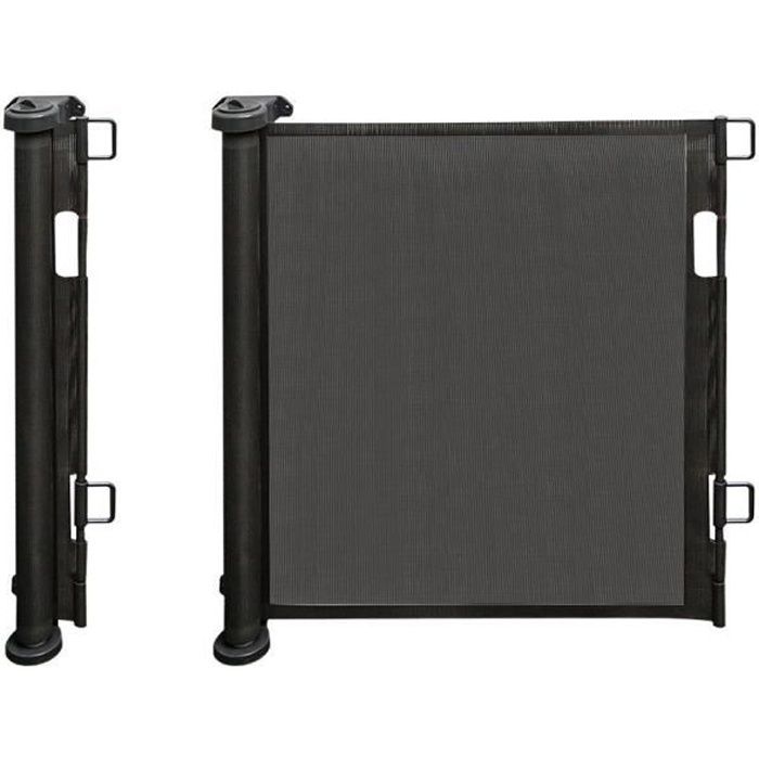 Portão de segurança infantil MENGDA, portão retrátil para cães, 150 cm, operação com uma só mão, para escadas internas e externas.